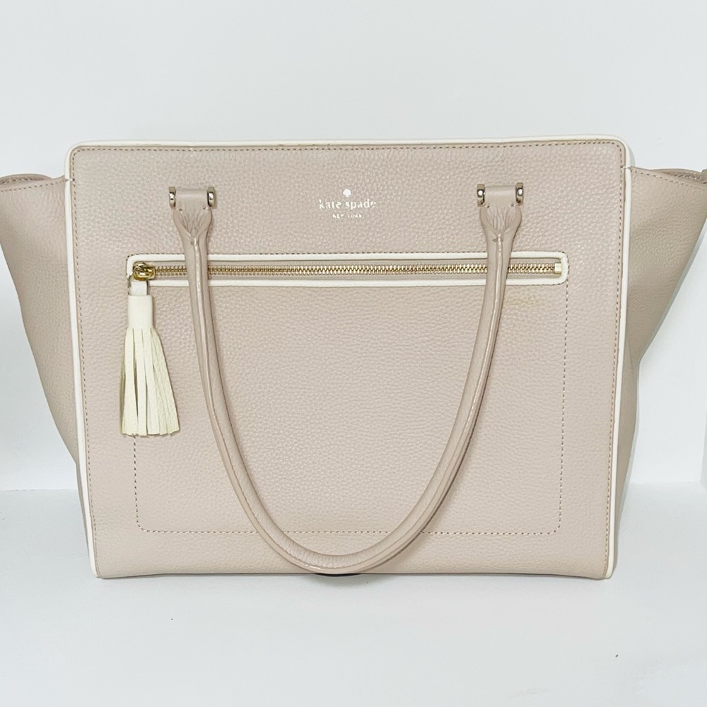 Kate Spade Chester Street Allyn satchel genuine leather beige/cream